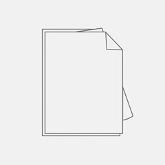 Blank sheets of paper with a corner folded.