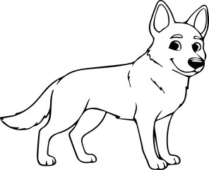 German  Shepherd dog animal  cartoon