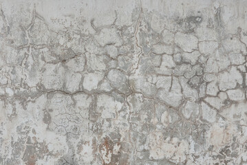 Cracked concrete wall texture with weathered surface