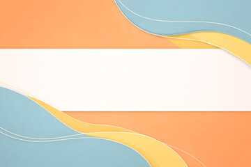 Modern Circular Wave Banner Background with Copy Space