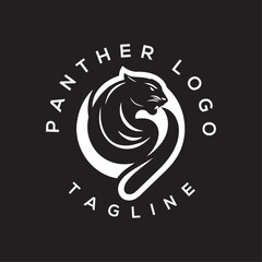 Aggressive Panther Mascot Logo with Circular Swoosh Design and Bold White Outline for Sports Teams Fitness Brands and Dynamic Business Branding © Ammad