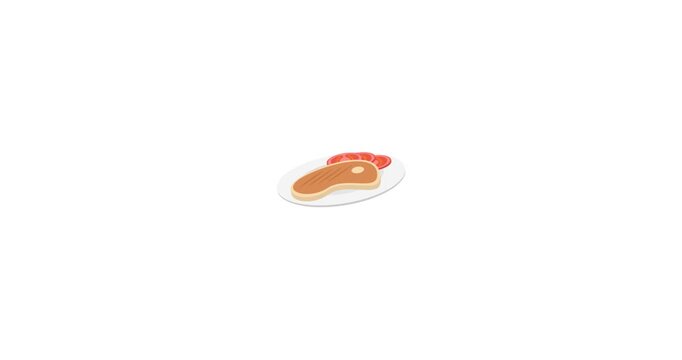 Beef Meat Food Cooking Animation