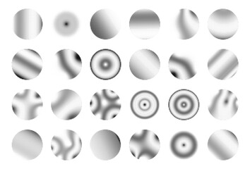 Set of abstract halftone dotted circles