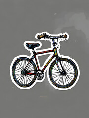 Hand drawn sticker style icon Bicycle drop bar