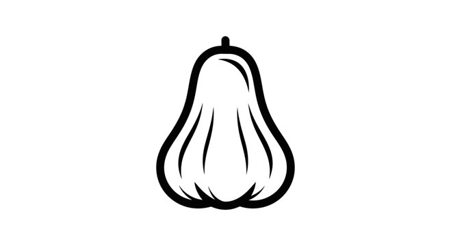 Rose Apple Fruit Icon, Syzygium jambos, Vector Outline Illustration