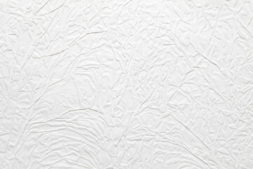Wrinkled white paper texture background