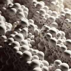 Obraz premium Sustainable Mushroom Mycelium Eco-Friendly Packaging Texture