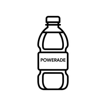 Powerade sports drink bottle icon isolated vector illustration energy hydration fitness