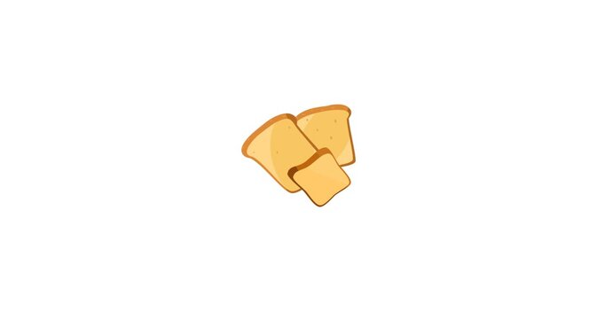 Toast Bread Breakfast Food Animation