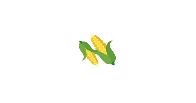 Corn Vegetable Yellow Cob Animation