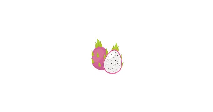 Dragon Fruit Exotic Tropical Fruit Animation