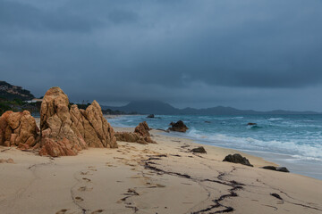Stormy Winter Day at Costa Red, Sardinia