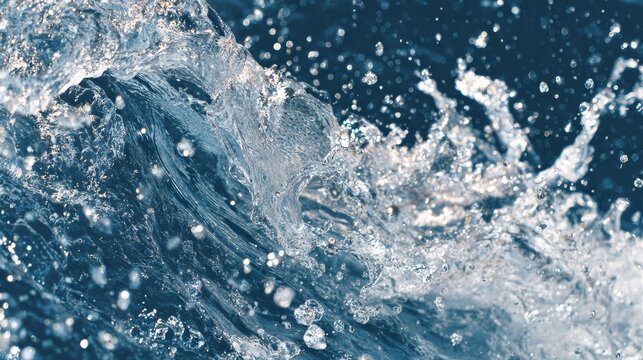 Water Element's Motion: Capture the dynamism of the ocean's essence, where each droplet tells a story of the water's vitality, perfect for conveying themes of freshness and purity.