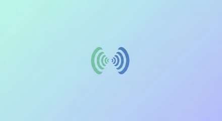 Minimalist signal icon on a gradient background for modern communication.