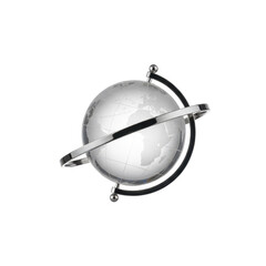 Modern Glass Globe with Metal Stand