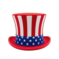 Flag day png image of patriotic top hat with american flag design