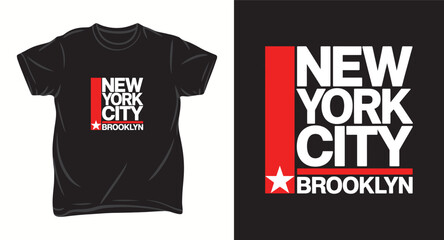 Fototapeta premium New York City Brooklyn t shirt design vector illustration for print