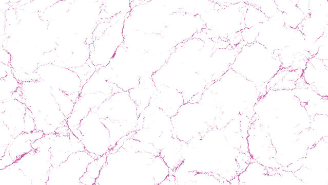 Pink marble texture pattern with veins and cracks isolated on transparent background