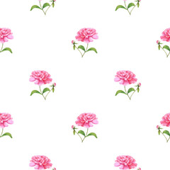 Flower vector seamless pattern illustration floral background 
