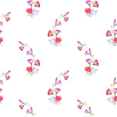 Flower vector seamless pattern illustration floral background 
