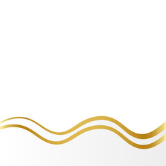 Elegant White Gold Wave Footer