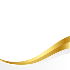 Elegant White Gold Wave Footer