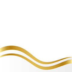 Elegant White Gold Wave Footer