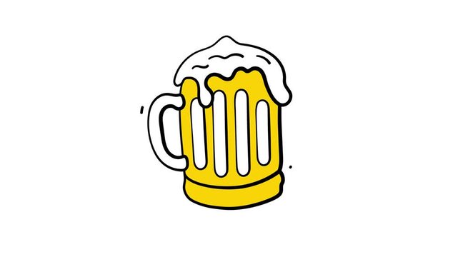 A beer mug filled with frothy beer, symbolizing relaxation and refreshment