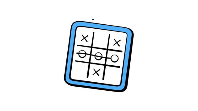 A tic tac toe game used for a quick two player strategy game