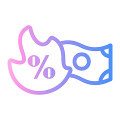 Fototapeta premium discount Line Gradient Icon