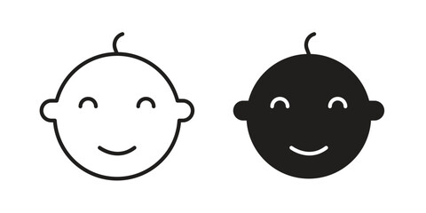 Obraz premium Child head icon