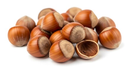 Obraz premium Pile of Hazelnuts - A Nutritious and Delicious Snack.