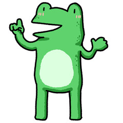 Cartoon Talking Frog Charcter.