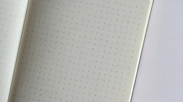Dot grid notebook, faint grey dots, bullet journal texture, clean minimal