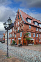 Fototapeta premium Street in Luneburg downtown, Germany