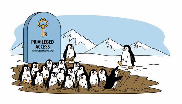 Penguins with Privileged Access Tombstone.