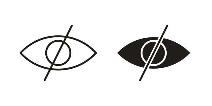 Eye crossed icon