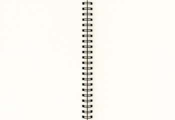 Black spiral binding isolated on transparent background