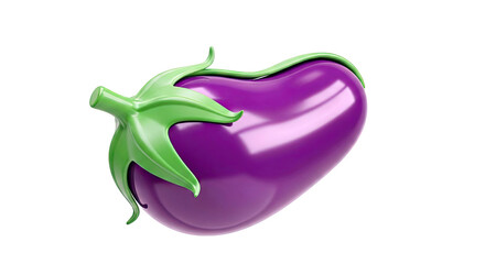 3D Rendered Purple Eggplant