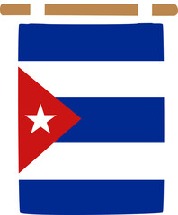 Naklejka premium cuban flag