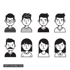 Fototapeta premium Set of diverse cartoon people avatars for profiles and communication