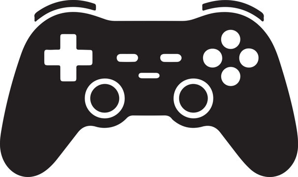 Video game controller Silhouette vector, Gamepad vector icon illustration
