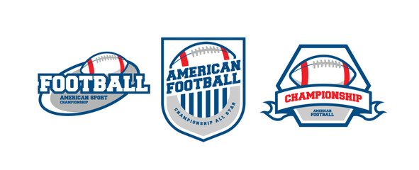 american football badge and logo