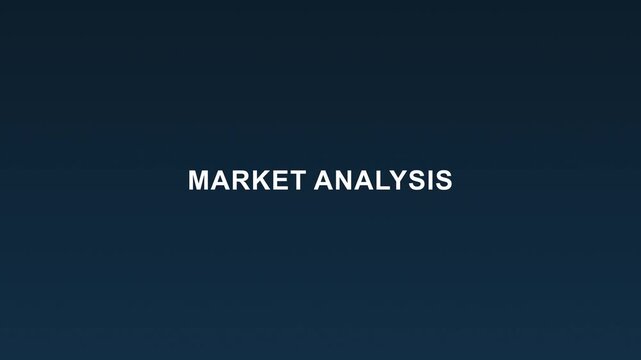 Market analysis corporate title animation for business use.