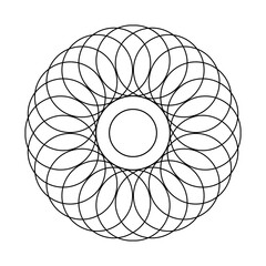 Vector illustration background with beautiful circle frame pattern