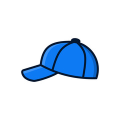 Fototapeta premium blue hat flat icon illustration