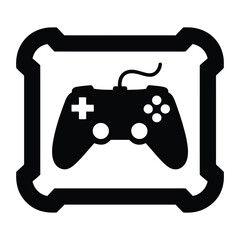 Gaming Technology Monogram Vector, Silhouette, Illustration