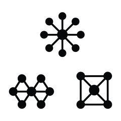 Internet & Network Monogram Vector, Silhouette, Illustration