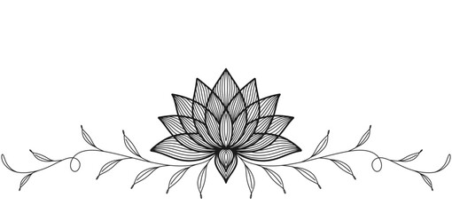 Vector design illustration of lotus flower and tree leaf branches for Vesak Day eps 4