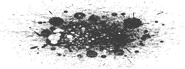 Black Ink Splatter Grunge Texture Vector Overlay Element